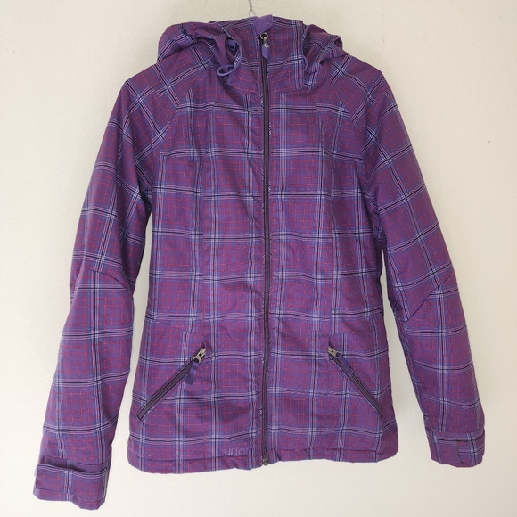 Burton Womens Theory Cool Flavors Dryride Plaid Snowboard Ski Winter Jacket XS - Picture 1 of 16